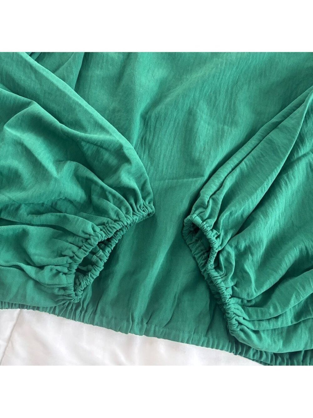 ChicMe Off Shoulder Emerald Green Blouse Women's - Picture 7 of 10
